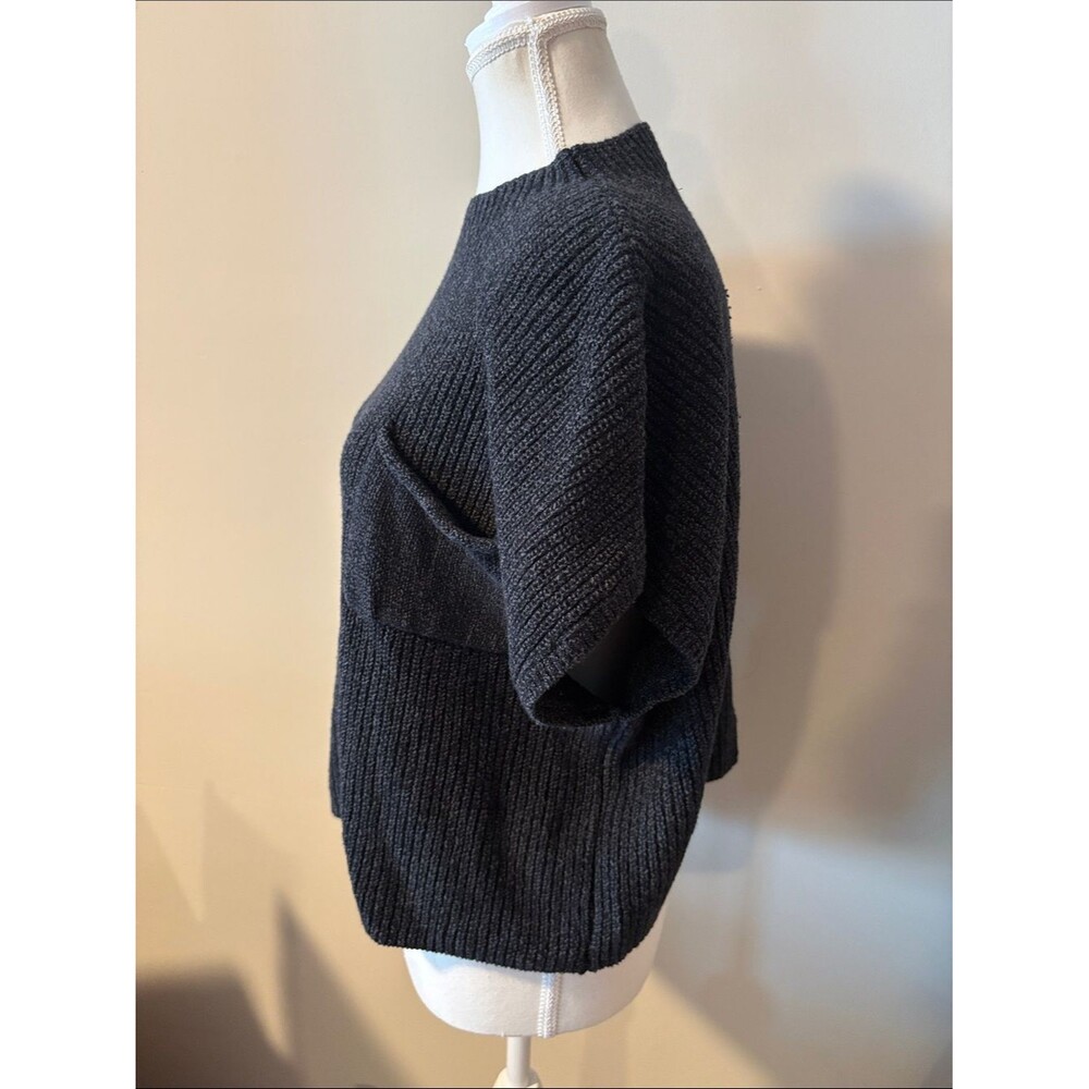 Free People Beach Charcoal Knit 100% Cotton Freya Sleeveless Sweater Top. Sz XL - Picture 3 of 9